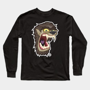 Halloween Wolfman Head Shot Long Sleeve T-Shirt